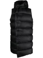 Rick Owens gilet matelassé Liner à capuche - Noir