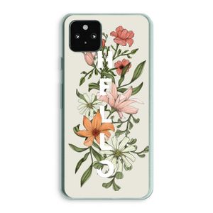 Hello bloemen: Google Pixel 5a 5G Transparant Hoesje