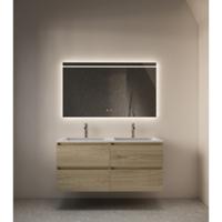 Badkamerspiegel Decora | 160x70 cm | Rechthoekig | Indirecte LED verlichting | Touch button | Met spiegelverwarming