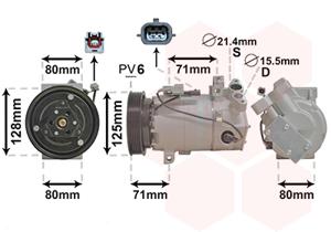 Van Wezel Airco compressor 4300K636