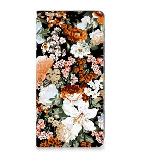 Smart Cover voor Xiaomi Redmi Note 12 Pro Plus Dark Flowers