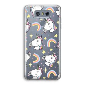 Rainbow Unicorn: LG G6 Transparant Hoesje
