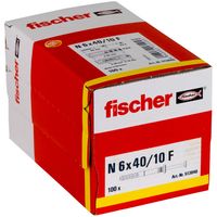 Fischer 513840 schroefanker & muurplug 100 stuk(s) Schroef- & muurplugset 40 mm - thumbnail