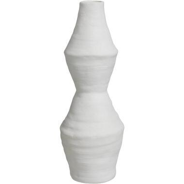 Vaas Nora - off-white - keramiek - 37,5xØ13,5 cm - Leen Bakker