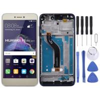 LCD-scherm en digitizer volledige montage met frame voor Huawei P8 Lite (2017) (goud)