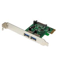 StarTech.com 2-poorts PCI Express (PCIe) SuperSpeed USB 3.0-kaartadapter met UASP SATA-voeding - thumbnail