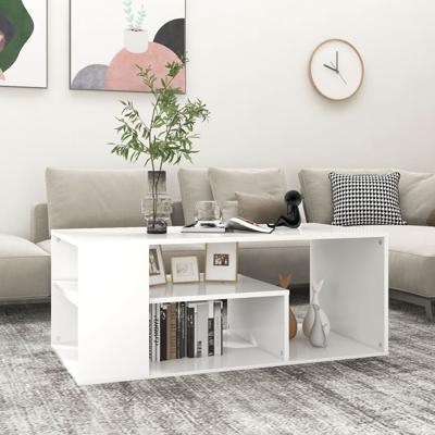 Salontafel 100x50x40 cm bewerkt hout wit