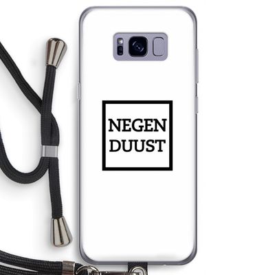 Negenduust vierkant: Samsung Galaxy S8 Transparant Hoesje met koord