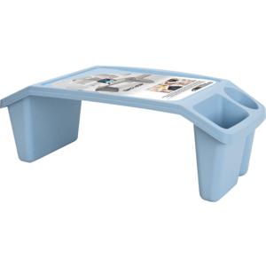 Bedtafel - kunststof - lichtblauw - L60 x B30 x H21 cm - dienblad