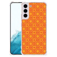 Samsung Galaxy S22 Plus Doorzichtige Silicone Hoesje Batik Oranje