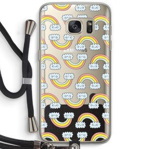 Regenboog: Samsung Galaxy S7 Transparant Hoesje met koord