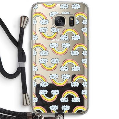 Regenboog: Samsung Galaxy S7 Transparant Hoesje met koord