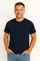 X-Name - Heren T-Shirt - Navy - Ronde Hals - Italianstyle