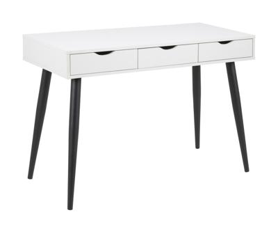 Bureau / sidetable 'Märta' 110 x 50cm met 3 laden , kleur zwart / wit