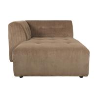 HKliving Vint bank left divan Corduroy Rib Brown