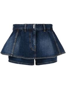 Givenchy short en jean à design superposé - Bleu