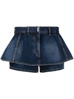 Givenchy short en jean à design superposé - Bleu