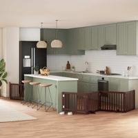 VidaXL Hondenhek inklapbaar 6 panelen 480 cm populierenhout bruin