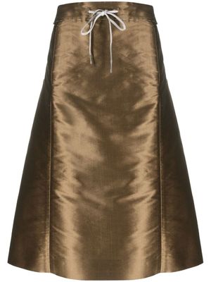 Maison Margiela jupe à lien de resserrage - Marron