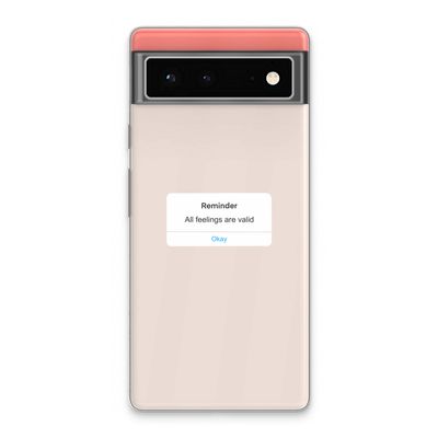 Reminder: Google Pixel 6 Transparant Hoesje
