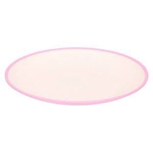 Onbreekbare kunststof/melamine roze ontbijt bordjes 23 cm voor outdoor/camping - Campingborden