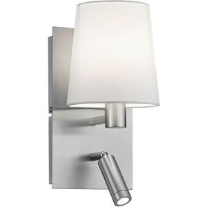 LED Wandlamp - Trion Marion - E14 Fitting - 3W - Warm Wit 3000K - Rond - Mat Nikkel - Aluminium - OSRAM LEDs