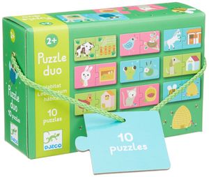 Duo puzzel Habitat - DJECO meerkleurig