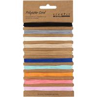 Creativ Company Polyester koord, dikte 0,6 mm, diverse kleuren, 10x4 m/ 1 doos Creativ Company Polyester koord, dikte 0,6 mm, diverse kleuren, 10x4 m/ 1 doos