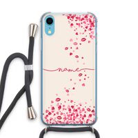 Hartjes en kusjes: iPhone XR Transparant Hoesje met koord