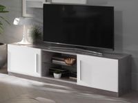Tv-meubel GRENADE 2 deuren hoogglans marmer/hoogglans wit - thumbnail