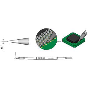 JBC Tools C210020 Soldeerpunt Ronde vorm, Recht Grootte soldeerpunt 0.1 mm Lengte soldeerpunt: 80 mm Inhoud: 1 stuk(s)