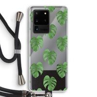 Monstera leaves: Samsung Galaxy S20 Ultra Transparant Hoesje met koord