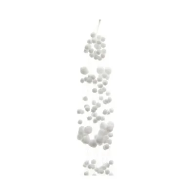 Guirlande sneeuwbal l135cm wit