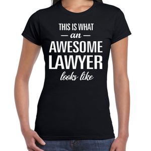 Awesome lawyer cadeau t-shirt zwart voor dames 2XL  -