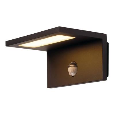 SLV WandlampLed Sensor met bewegingssensor zwart - 1001969