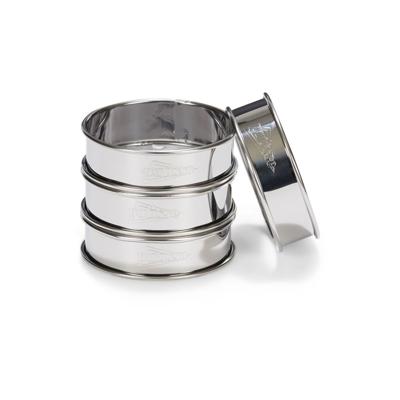 Patisse flanringen set van 4 8 cm rvs