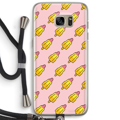 Waterijsjes: Samsung Galaxy S7 Edge Transparant Hoesje met koord
