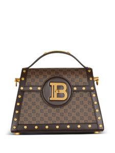 Balmain sac porté épaule B-Buzz à motif monogrammé - Marron