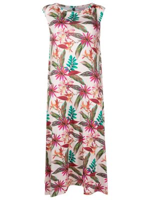 Lygia & Nanny robe mi-longue Tie à imprimé végétal - Multicolore