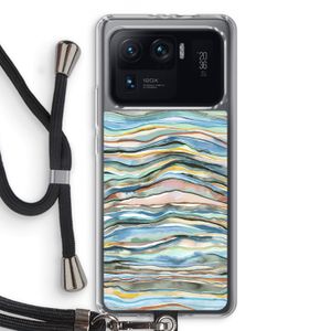 Watercolor Agate: Xiaomi Mi 11 Ultra Transparant Hoesje met koord