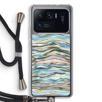 Watercolor Agate: Xiaomi Mi 11 Ultra Transparant Hoesje met koord