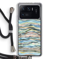 Watercolor Agate: Xiaomi Mi 11 Ultra Transparant Hoesje met koord