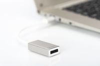 Digitus DA-70844 DisplayPort / USB 3.2 Gen 1 (USB 3.0) Adapter [1x USB 3.2 Gen 1 stekker C (USB 3.0) - 1x DisplayPort bus] Aluminium-zilver Afgeschermd 20.00 cm - thumbnail