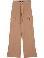 AMIRI pantalon nervuré à logo brodé - Marron