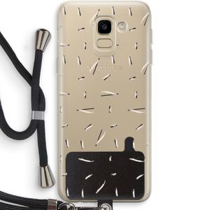 Hipster stripes: Samsung Galaxy J6 (2018) Transparant Hoesje met koord