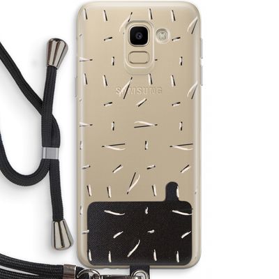 Hipster stripes: Samsung Galaxy J6 (2018) Transparant Hoesje met koord