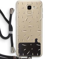 Hipster stripes: Samsung Galaxy J6 (2018) Transparant Hoesje met koord