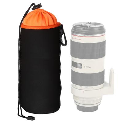 SLR camera lens Bag micro enkele lens Bag lens Inner gal tas waterdichte beschermhoes plus fluwelen verdikking diameter: 10cm hoogte: 25cm (oranje)