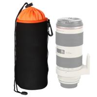 SLR camera lens Bag micro enkele lens Bag lens Inner gal tas waterdichte beschermhoes plus fluwelen verdikking diameter: 10cm hoogte: 25cm (oranje)