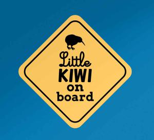 Baby aan boord sticker Kleine kiwi aan boord